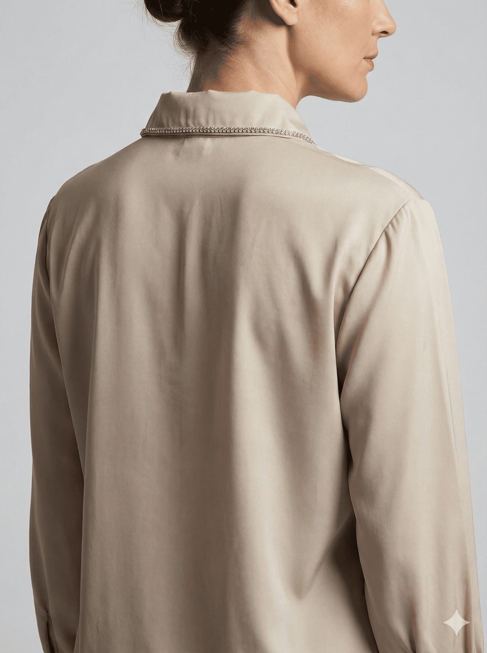 The Embellished Crystal Collar Shirt — image 2