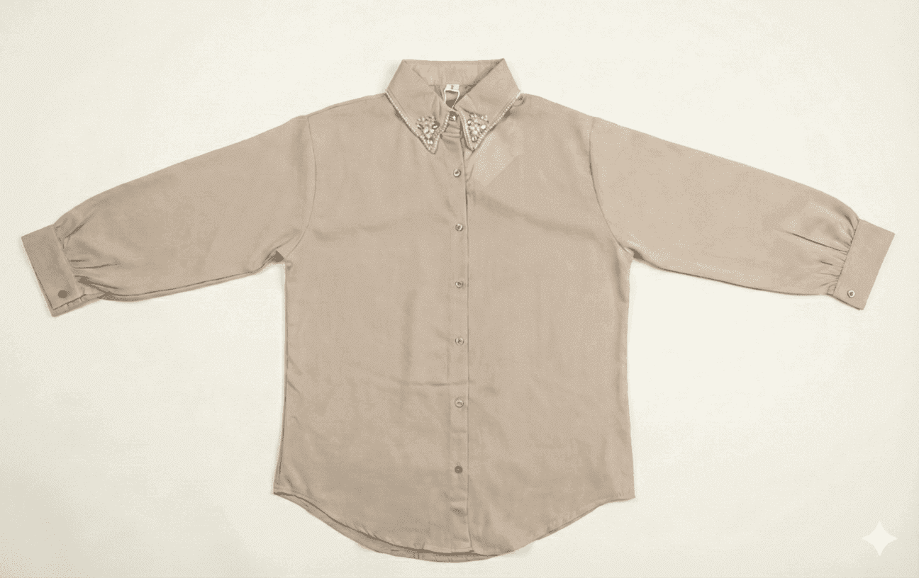 The Embellished Pearl  Collar Shirt — image 2