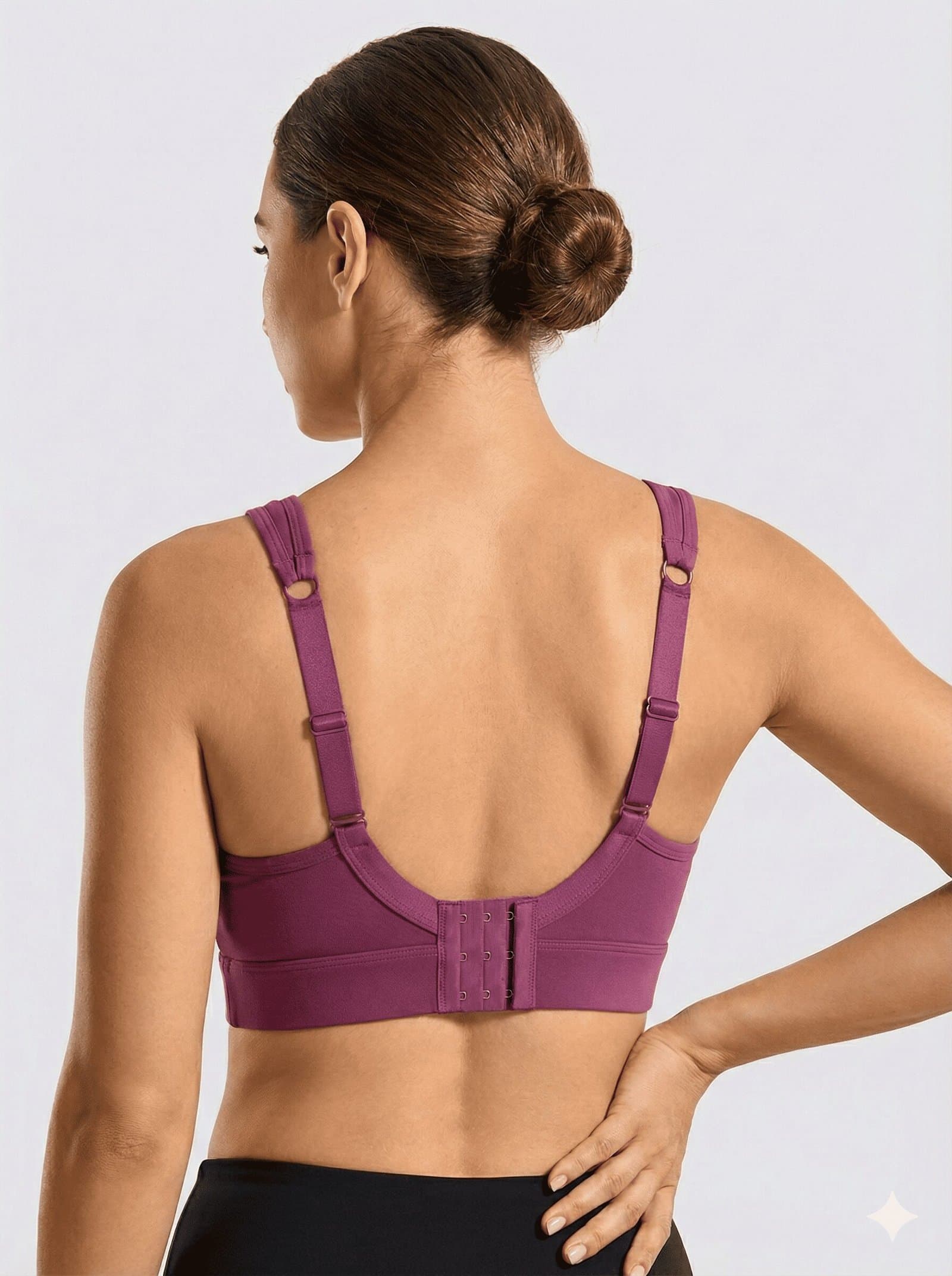 Berry Keyhole Adjustable Sports Bra — image 2