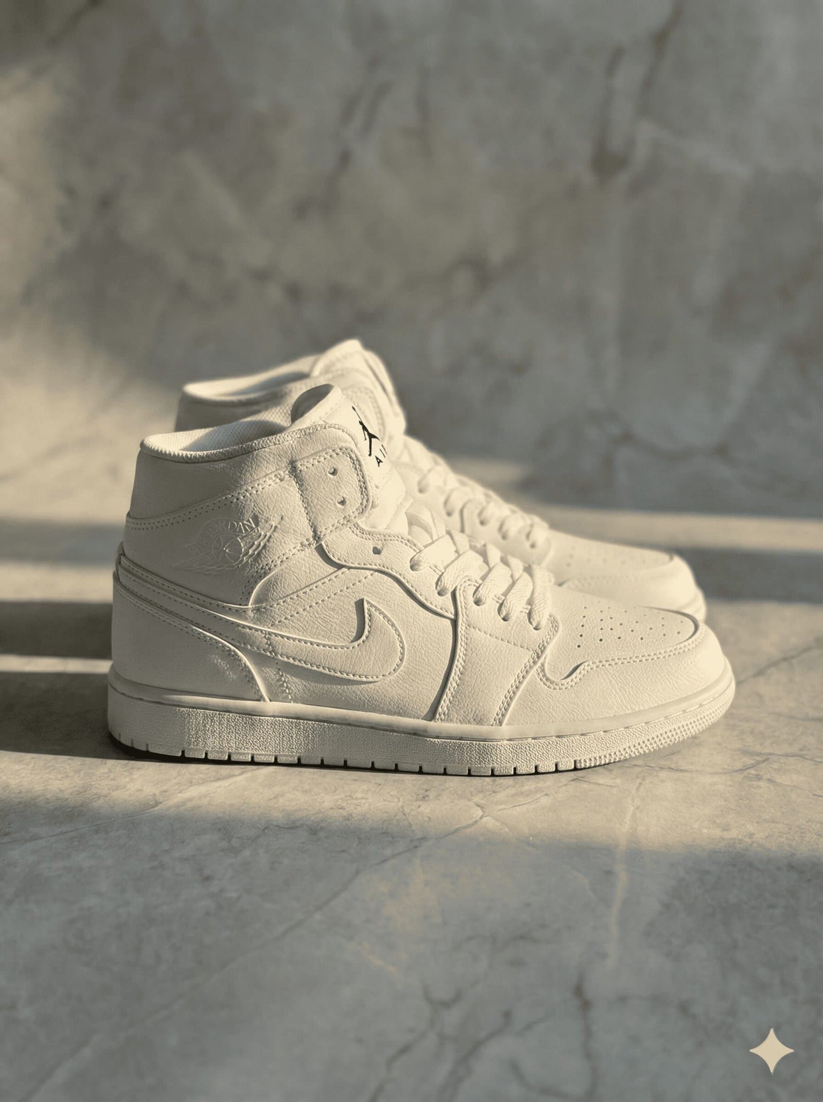 Triple White High-Top Sneakers — image 1