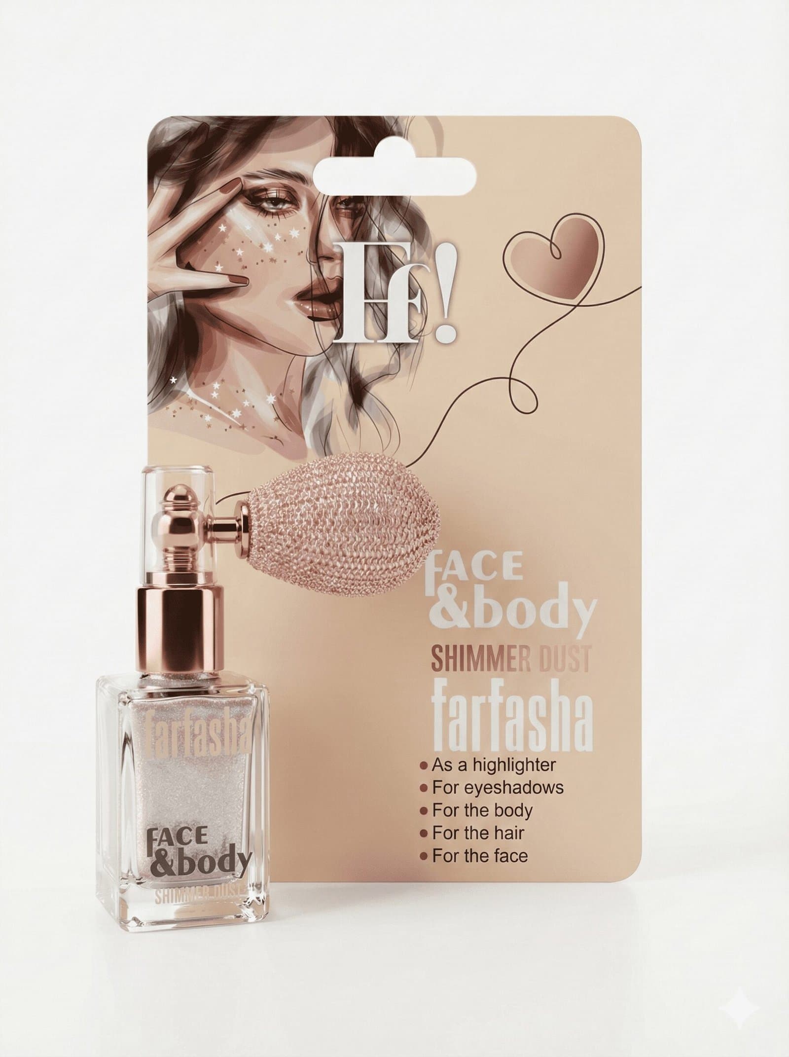 Turkish Face & Body Shimmer Dust Holographic Pink
