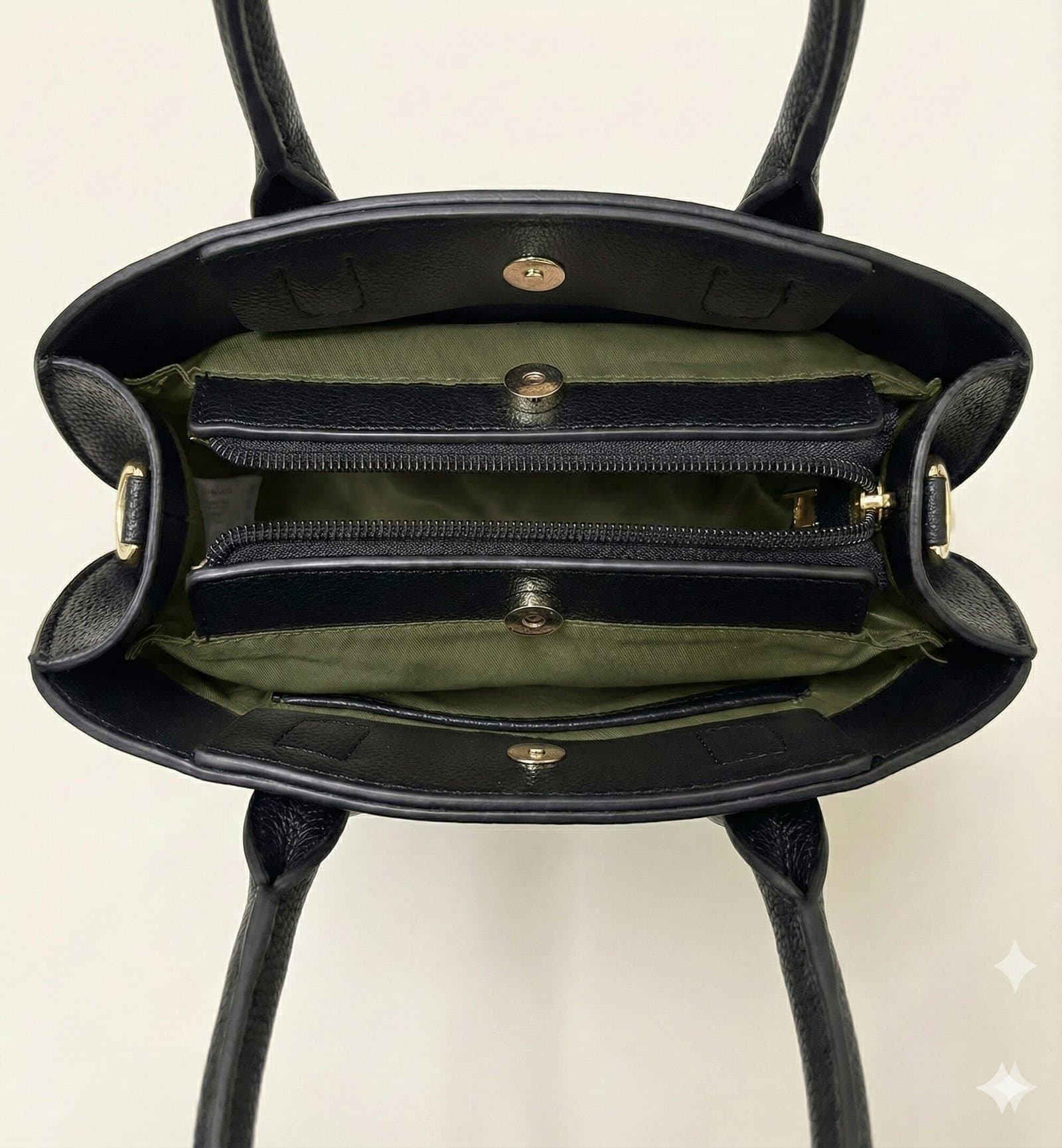 The Pebbled Dome Satchel with Charm – Forest Green — image 3