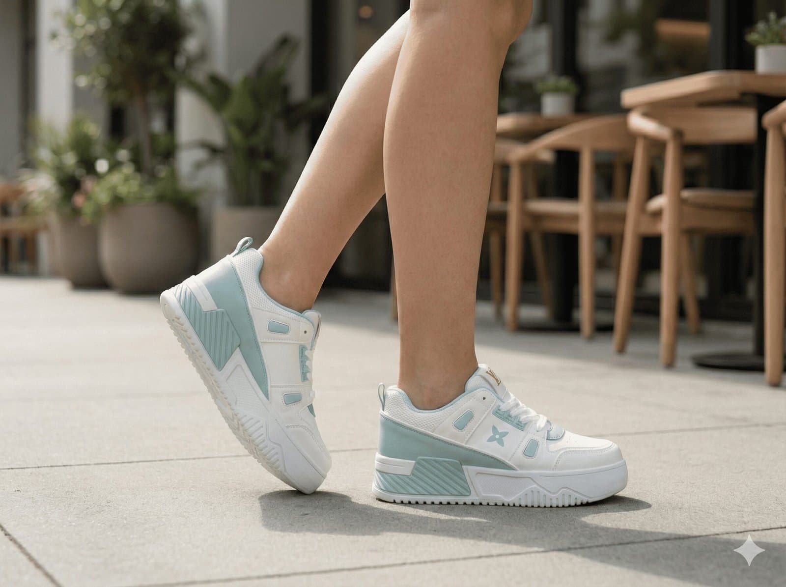 Sky Blue Block Platform Sneakers — image 4