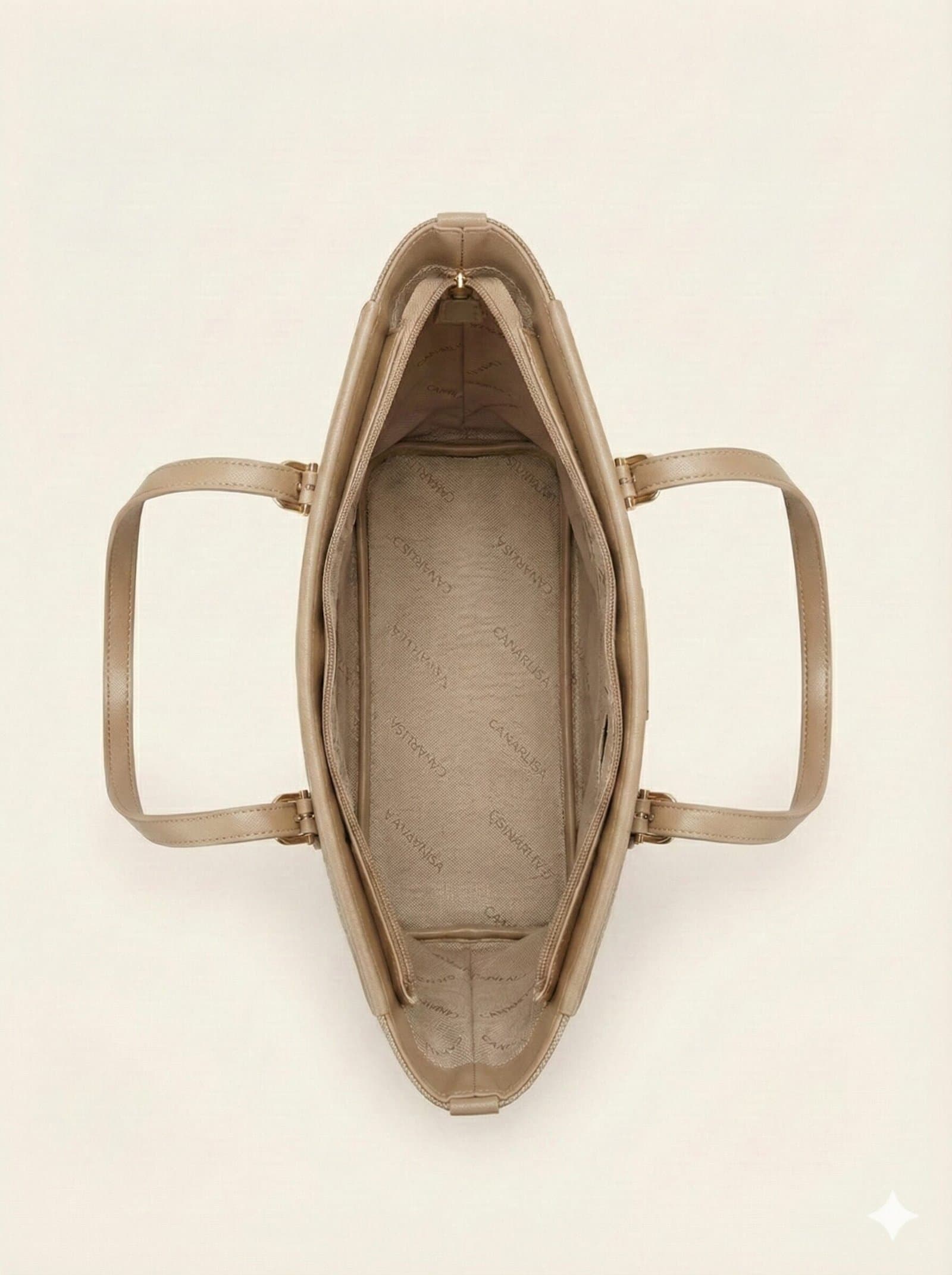 The Metallic Ombré Shopper – Beige — image 3