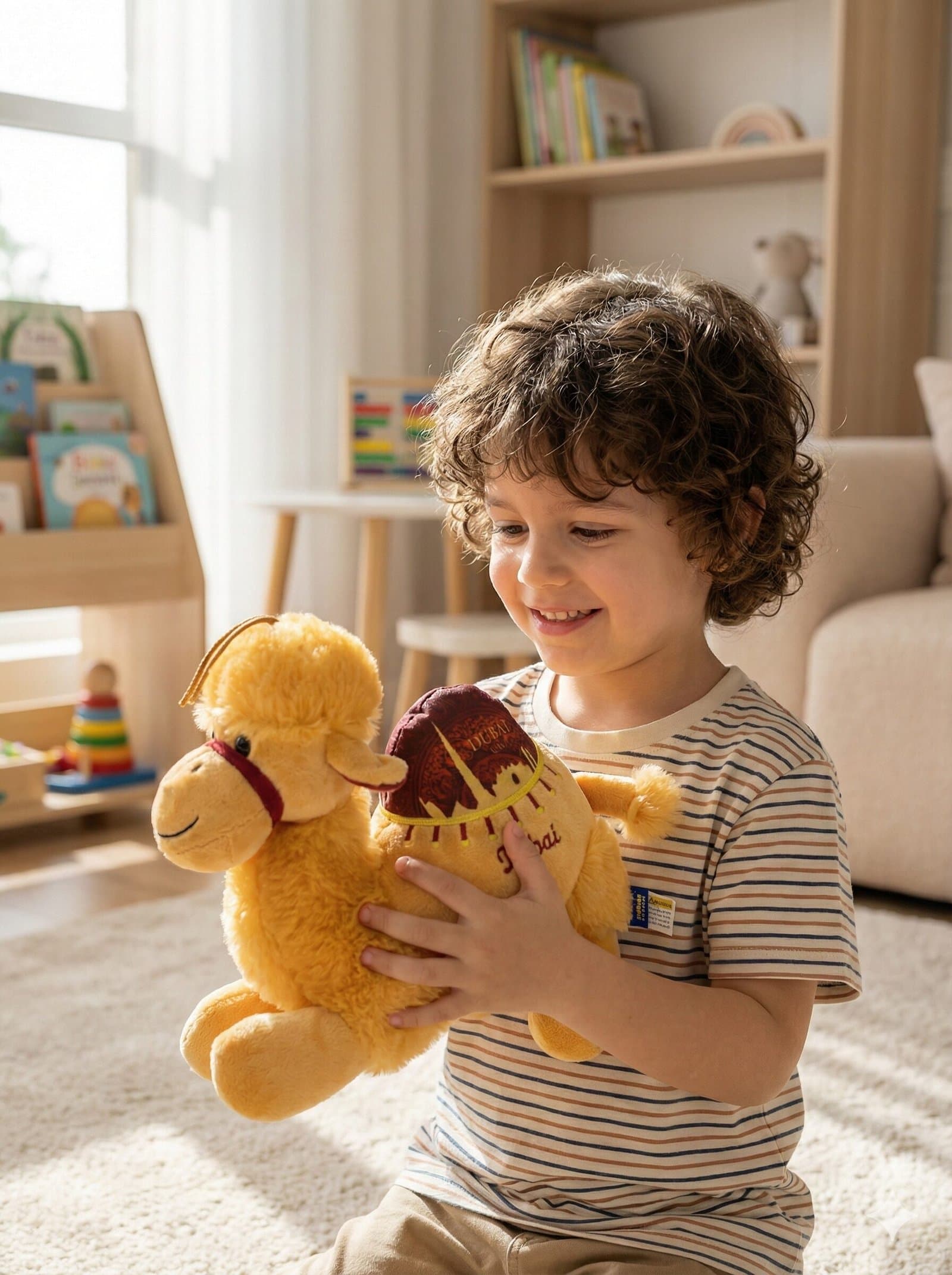 "Amber" Dubai Edition – Sitting Golden Plush Camel Souvenir — image 2