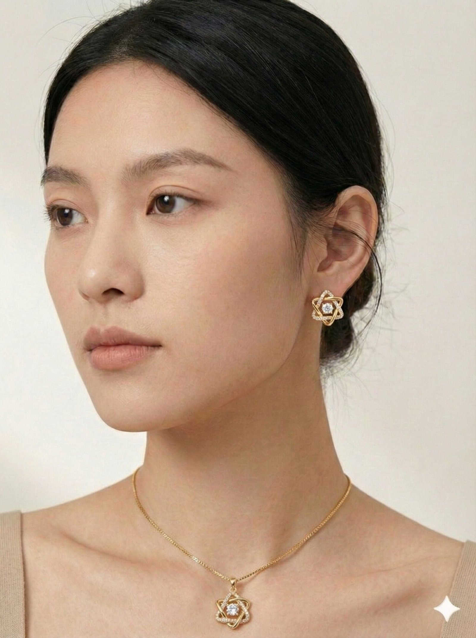 Radiant Interlocking Star Crystal Jewelry Set — image 4