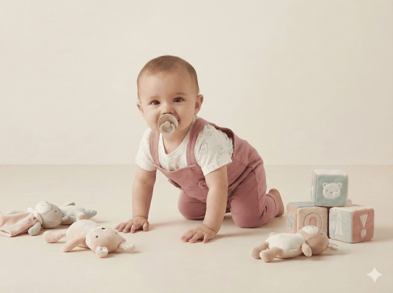 SPICE KIDS  BABY Dusty Pink Bunny Dungaree Set — image 4