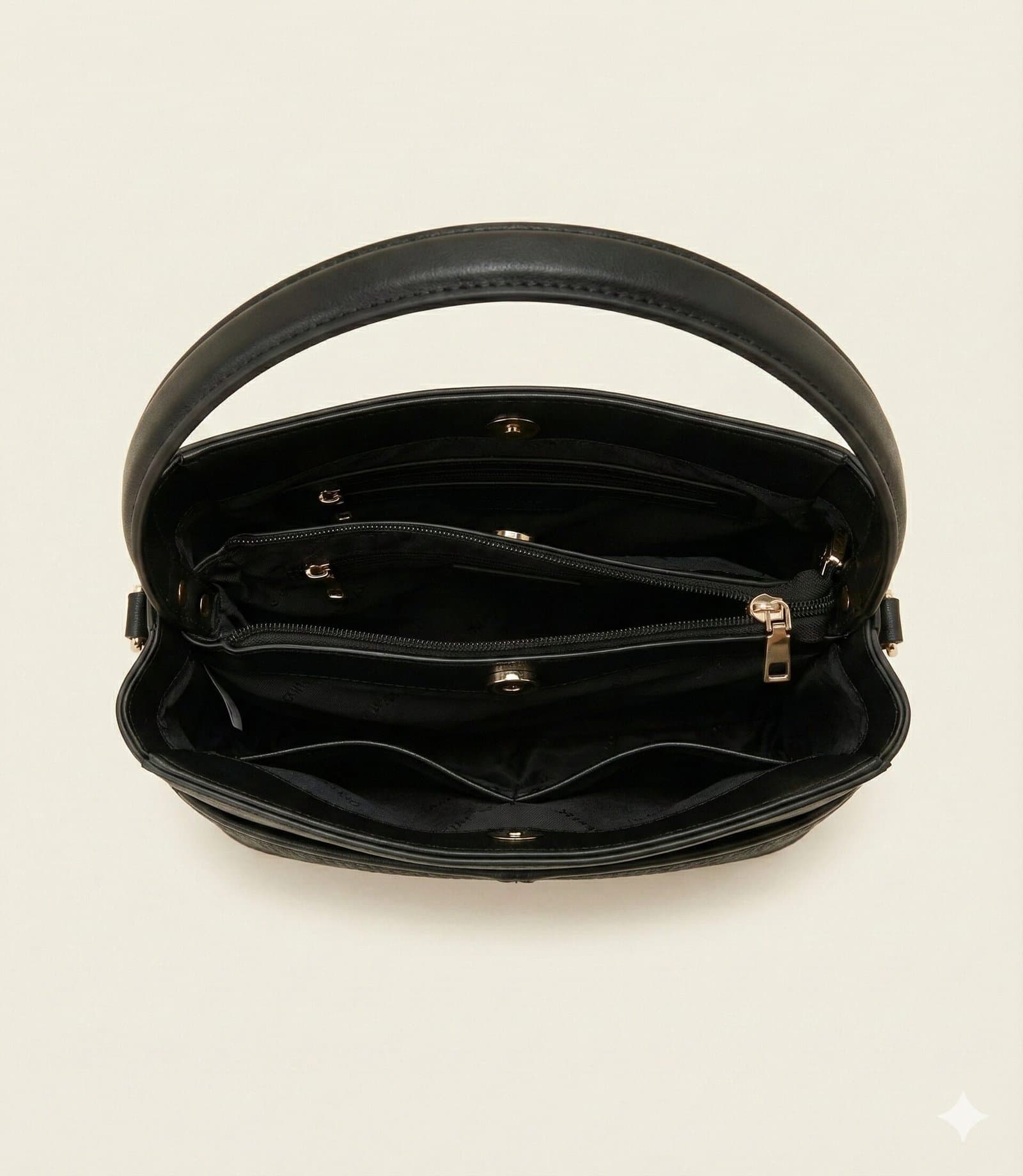 The Two-Tone Textured Satchel – Classic Black — image 2