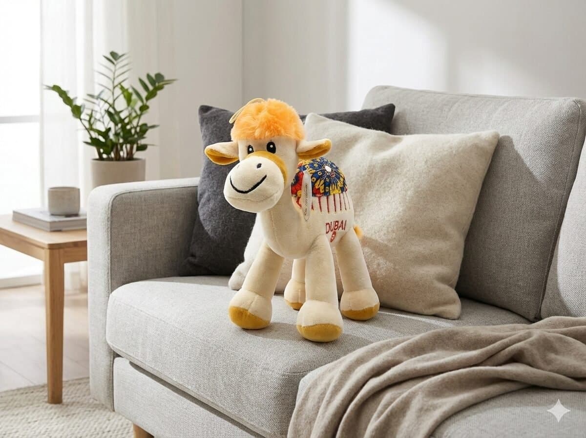 "Sunny" Dubai Edition – Orange & Mosaic Plush Camel Souvenir — image 3
