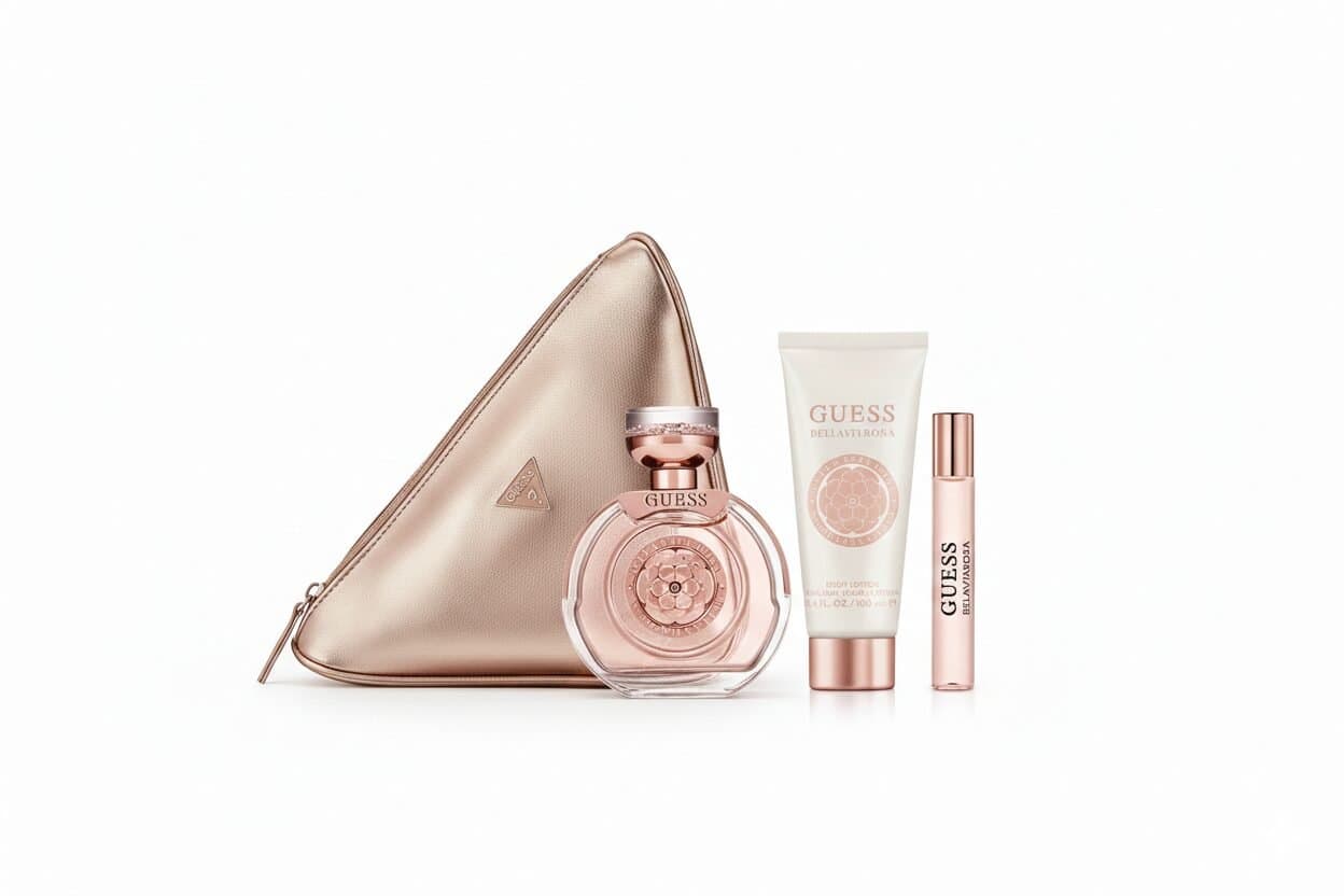 GUESS Bella Vita Rosa Fragrance Gift Set for Women with Rose Gold Travel Pouch — image 1