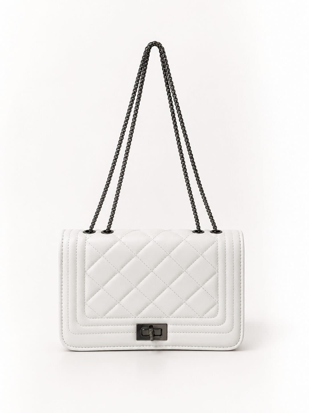 Étoile Blanc Quilted Luxe Shoulder Bag