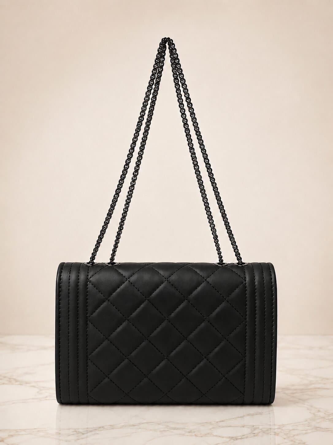 Midnight Luxe Quilted Chain Handbag — image 2