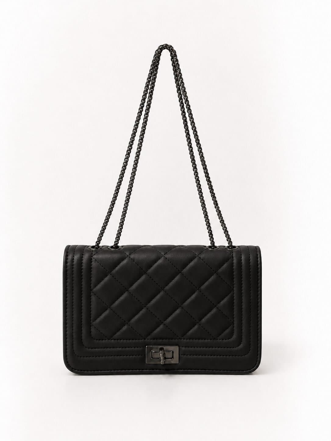Midnight Luxe Quilted Chain Handbag — image 1