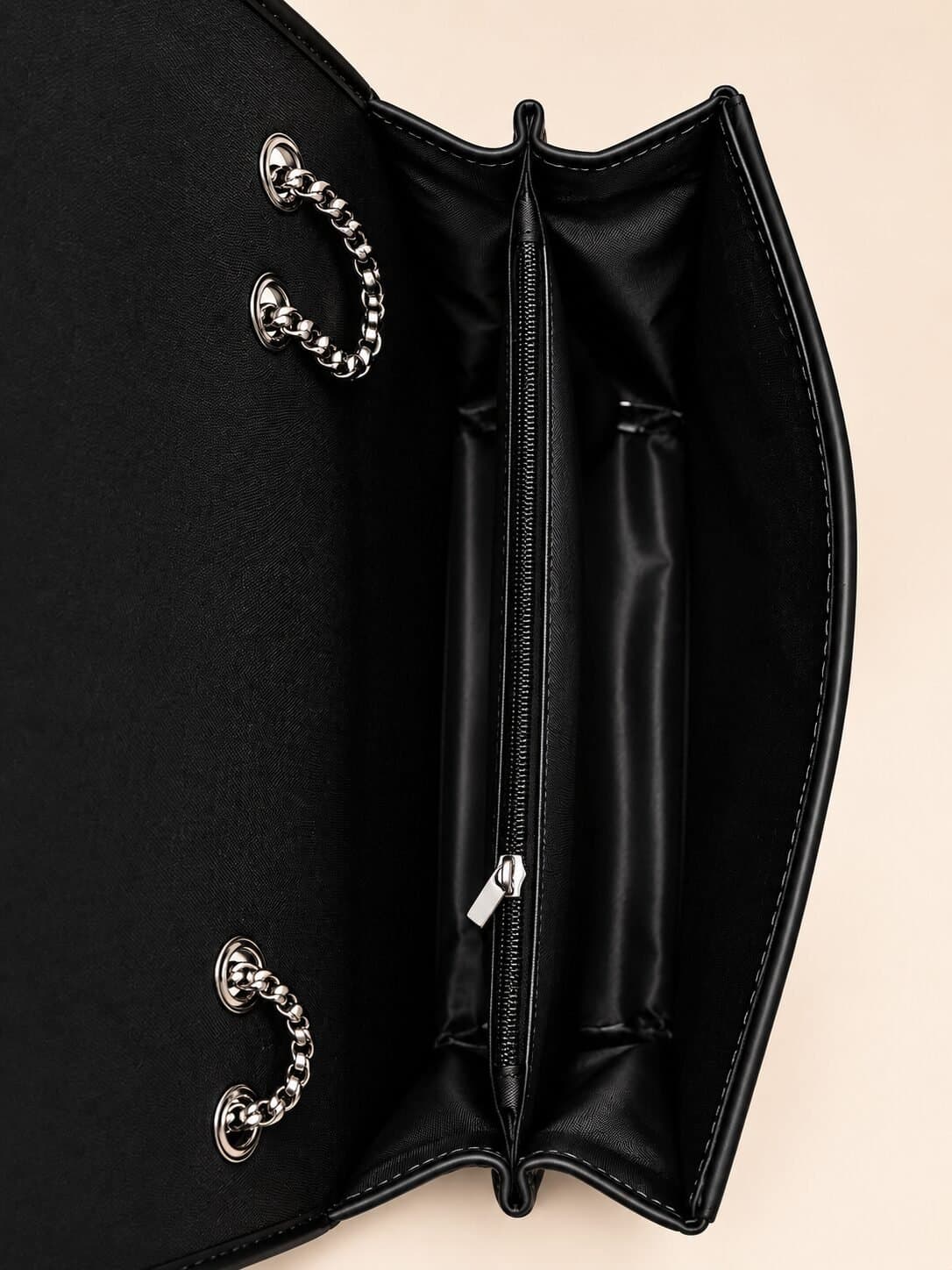 Midnight Luxe Quilted Chain Handbag — image 4