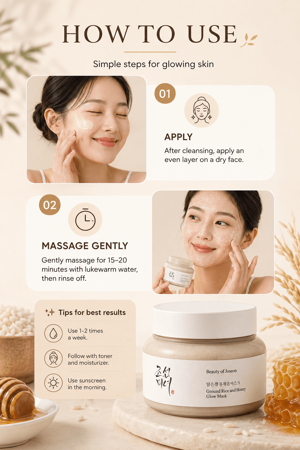 Beauty of Joseon Ground Rice & Honey Glow Mask — image 3