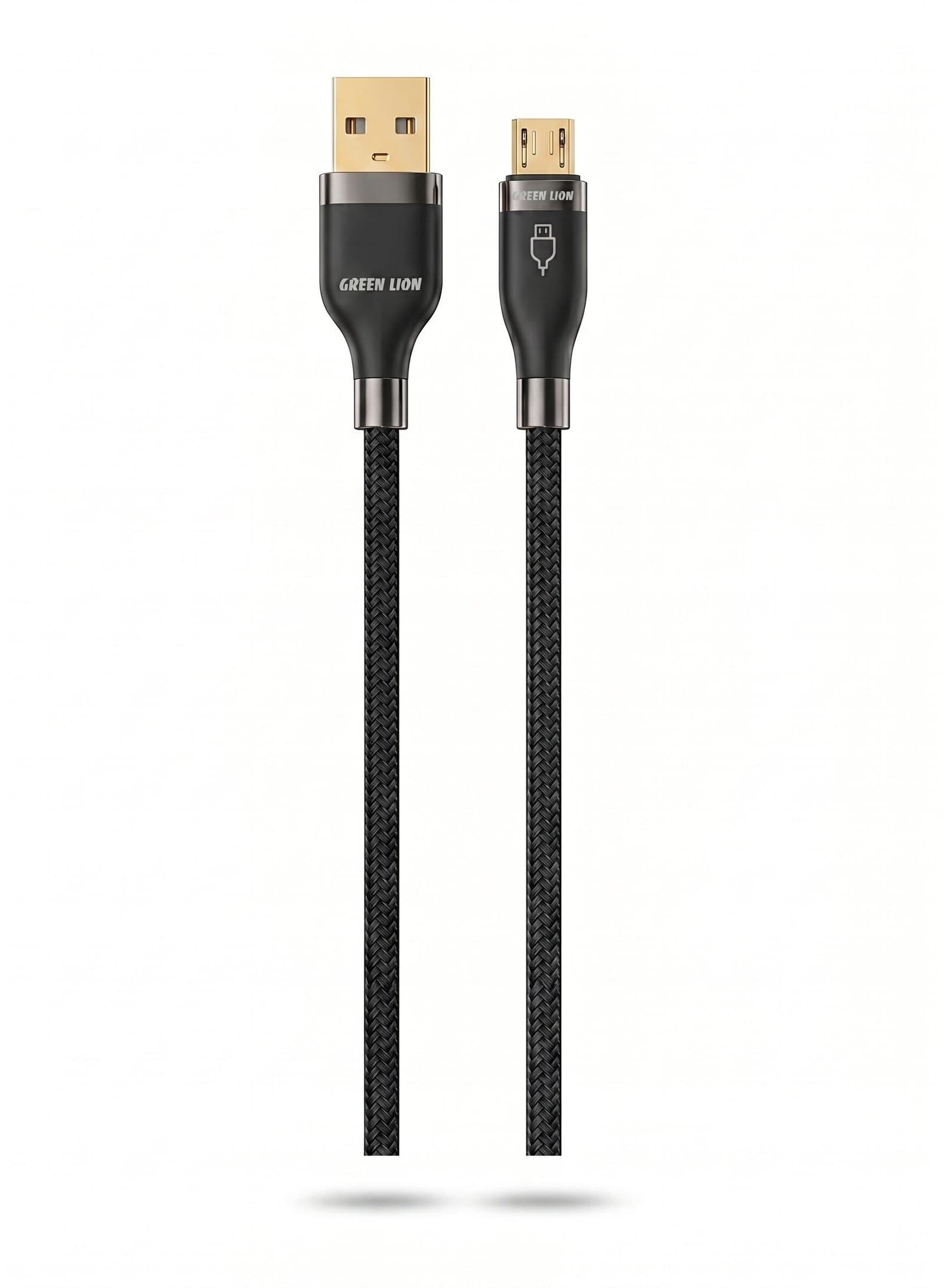 USB-A to Micro PVC Cable / 1m Cable Length / High Transfer Speed / 12W Power Charging / Secure & Safe / Wide Compatible / Charge & Sync / 10,000 Bends Life Span - Black — image 1