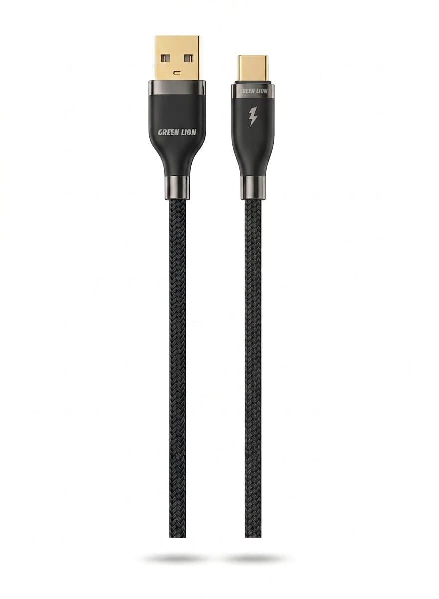 Green Lion USB-A to USB-C Cable 1M 5V/3A - Black — image 1