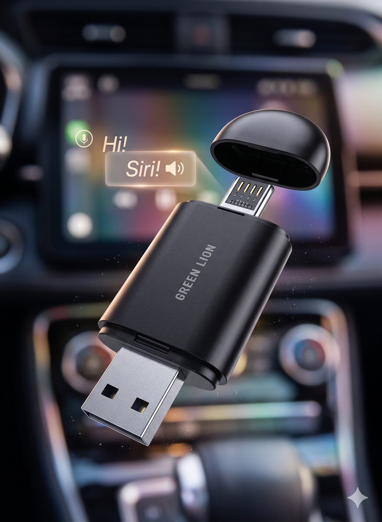 Green Lion 2-in-1 Wireless CarPlay & Android Auto Adapter – Wired to Wireless Dongle — image 4