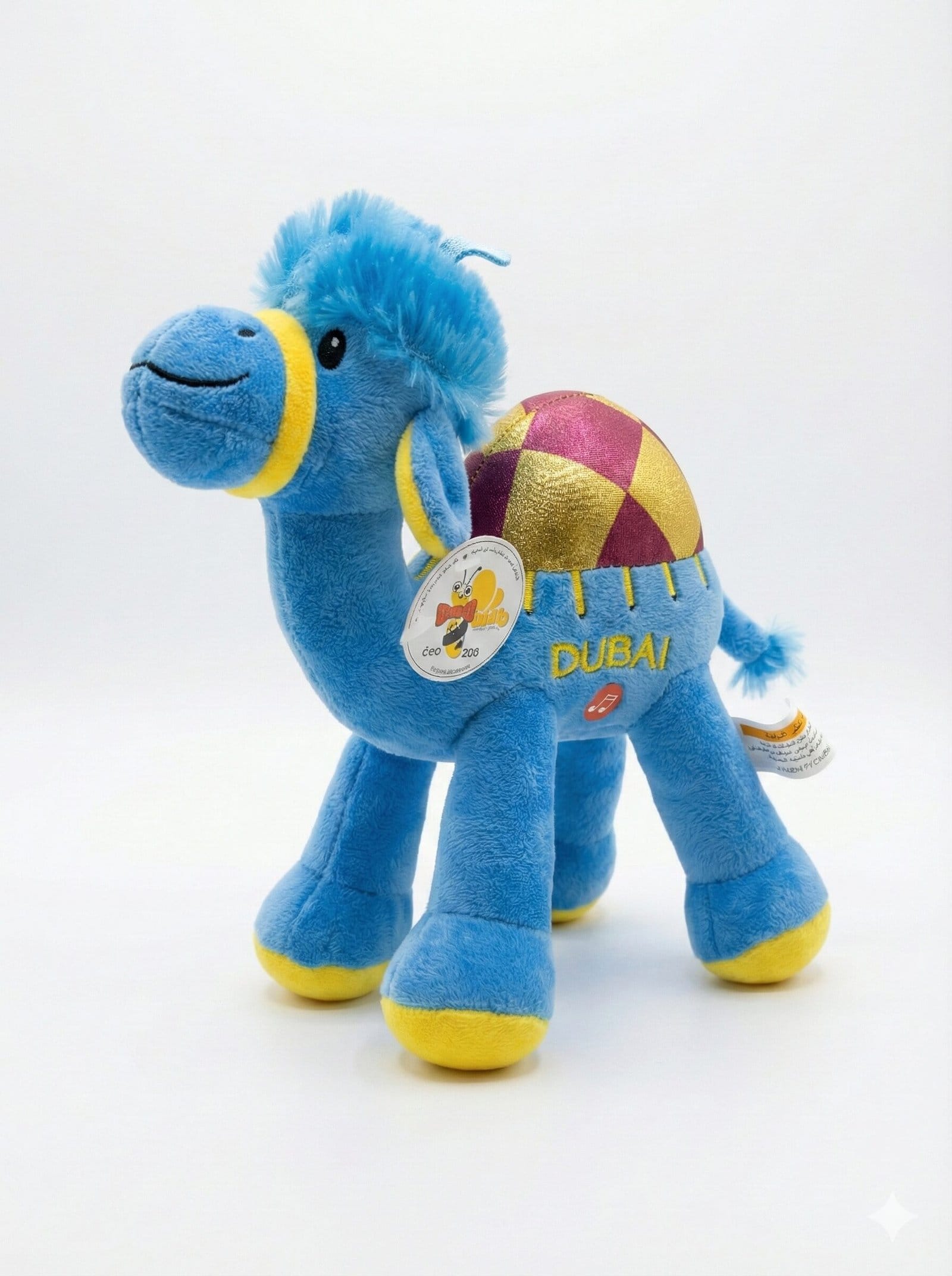 "Azure" Dubai Edition – Musical Blue Plush Camel Souvenir