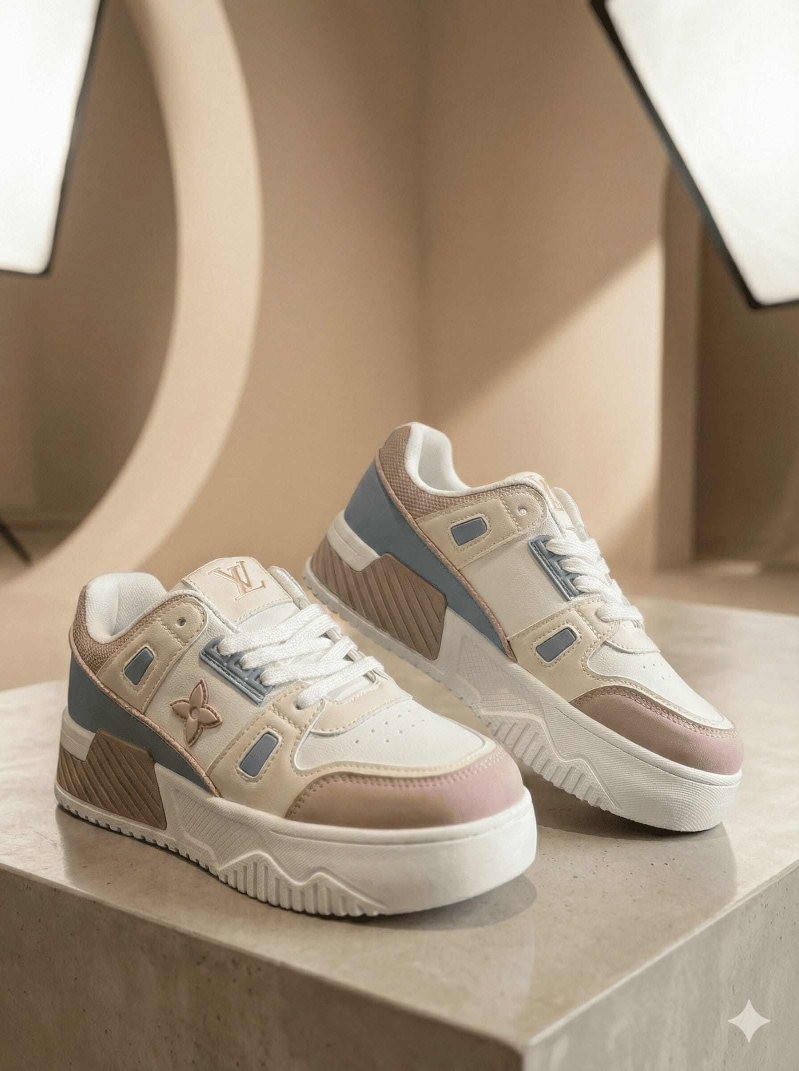 Pastel Block Lux Platform Sneakers
