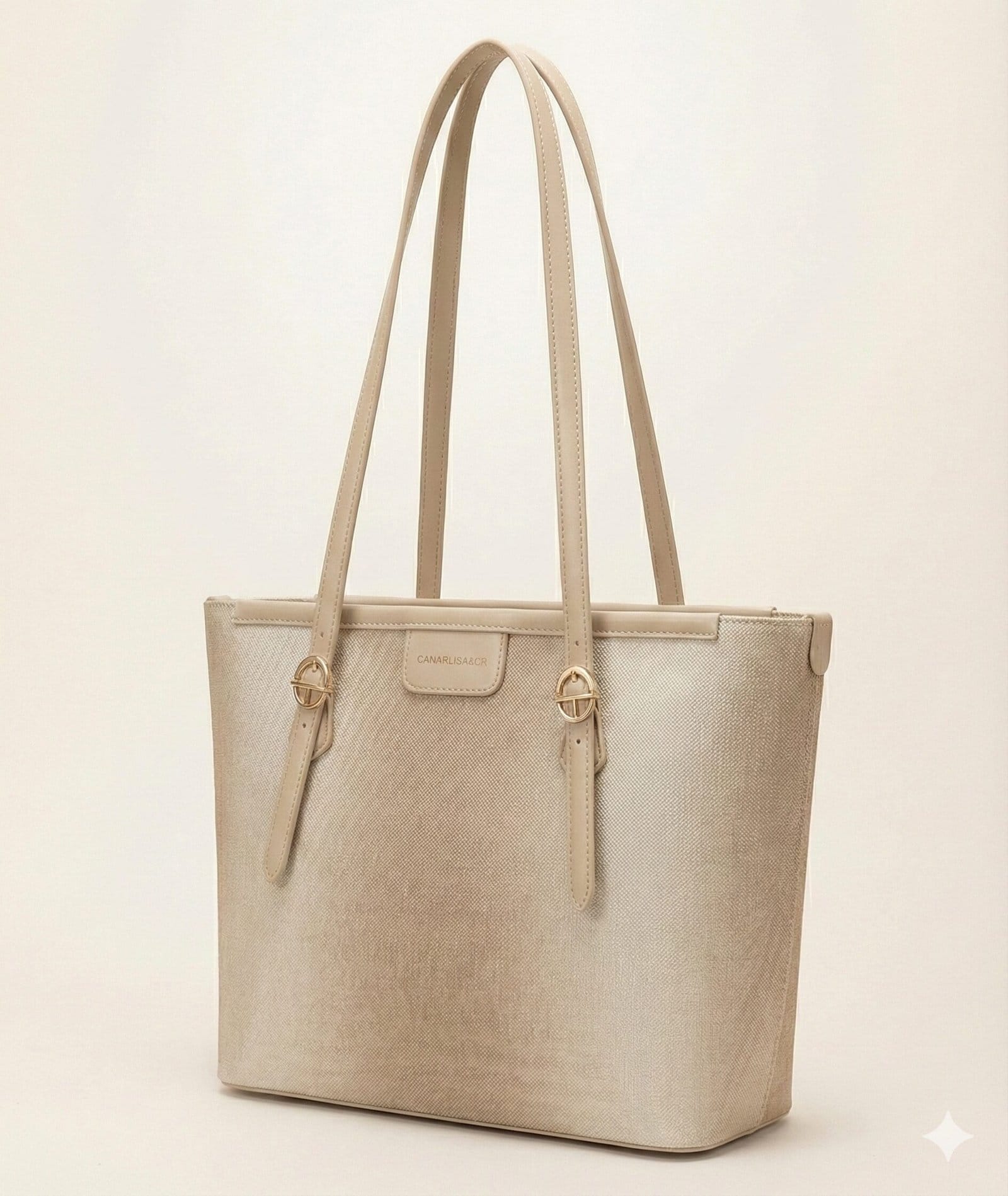 The Metallic Ombré Shopper – Beige