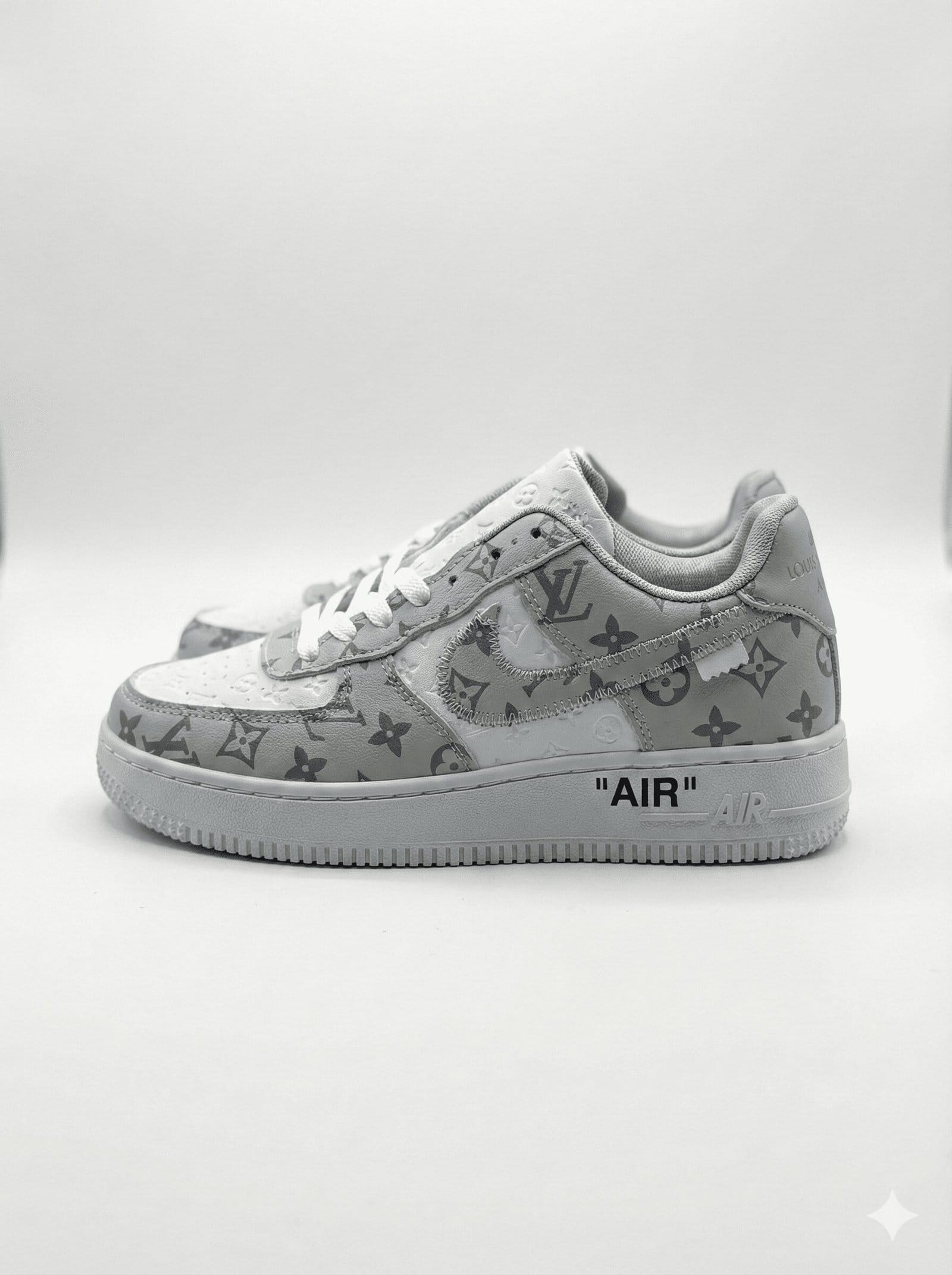 GREY AND WHITE SNEAKERS