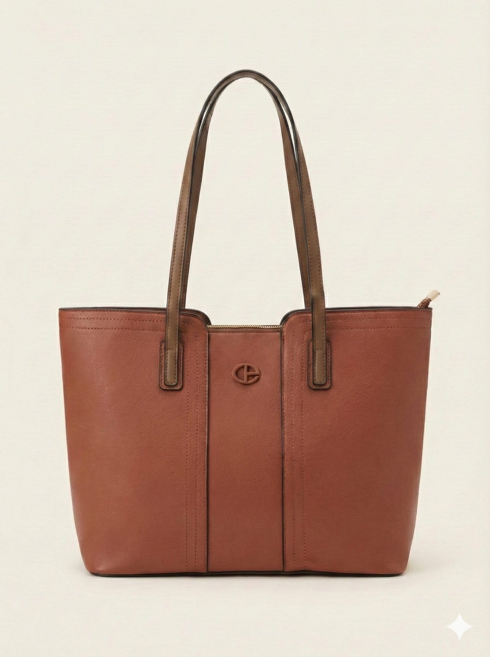 The Essential Two-Tone Tote – Terracotta