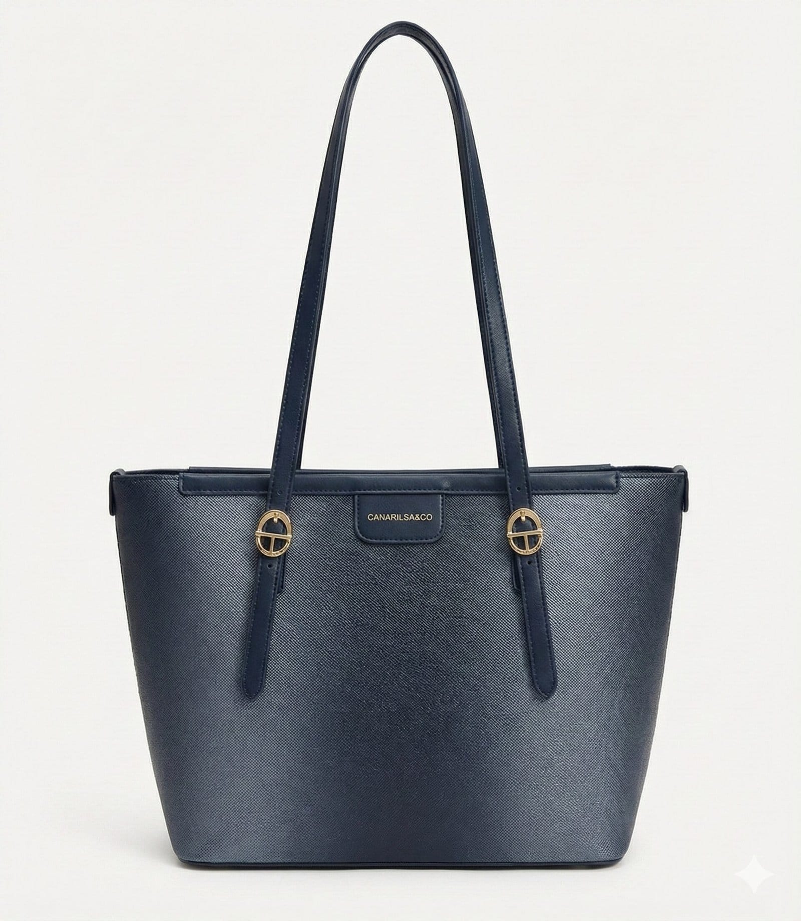 The Metallic Gradient Tote – Navy Blue