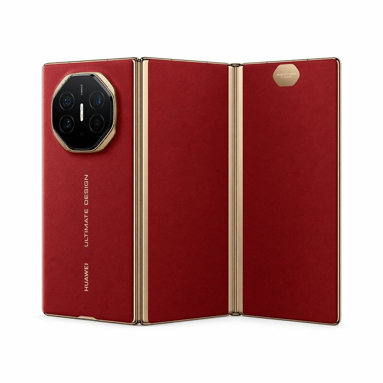 HUAWEI Mate XT | ULTIMATE DESIGN Super Slim Tri-Fold Design Smartphone, 16GB+512 GB, Ultra Aperture XMAGE Camera, 10.2-inch Hi-Res HUAWEI X-True Display + MultiView in One, RED