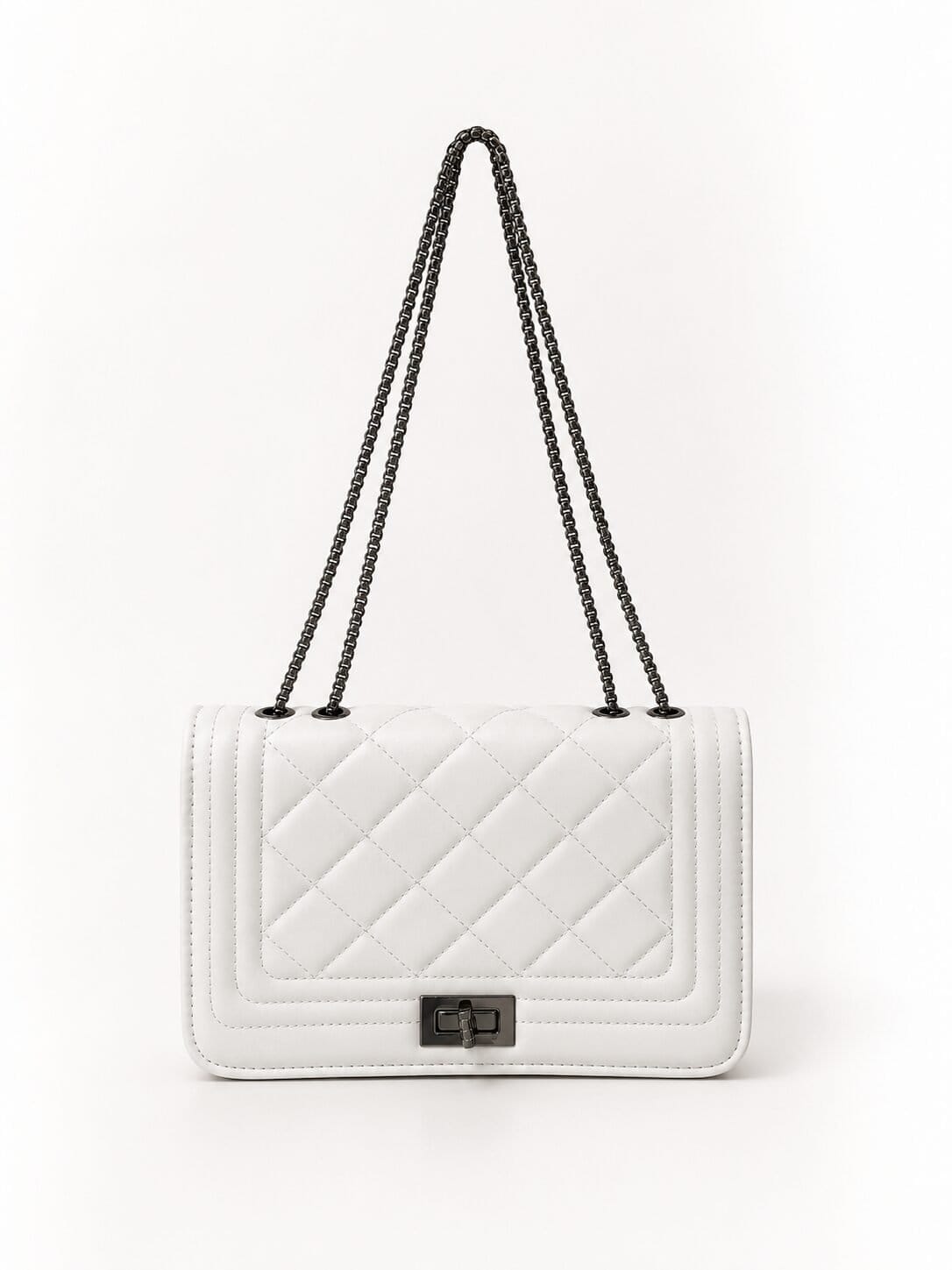 Étoile Blanc Quilted Luxe Shoulder Bag