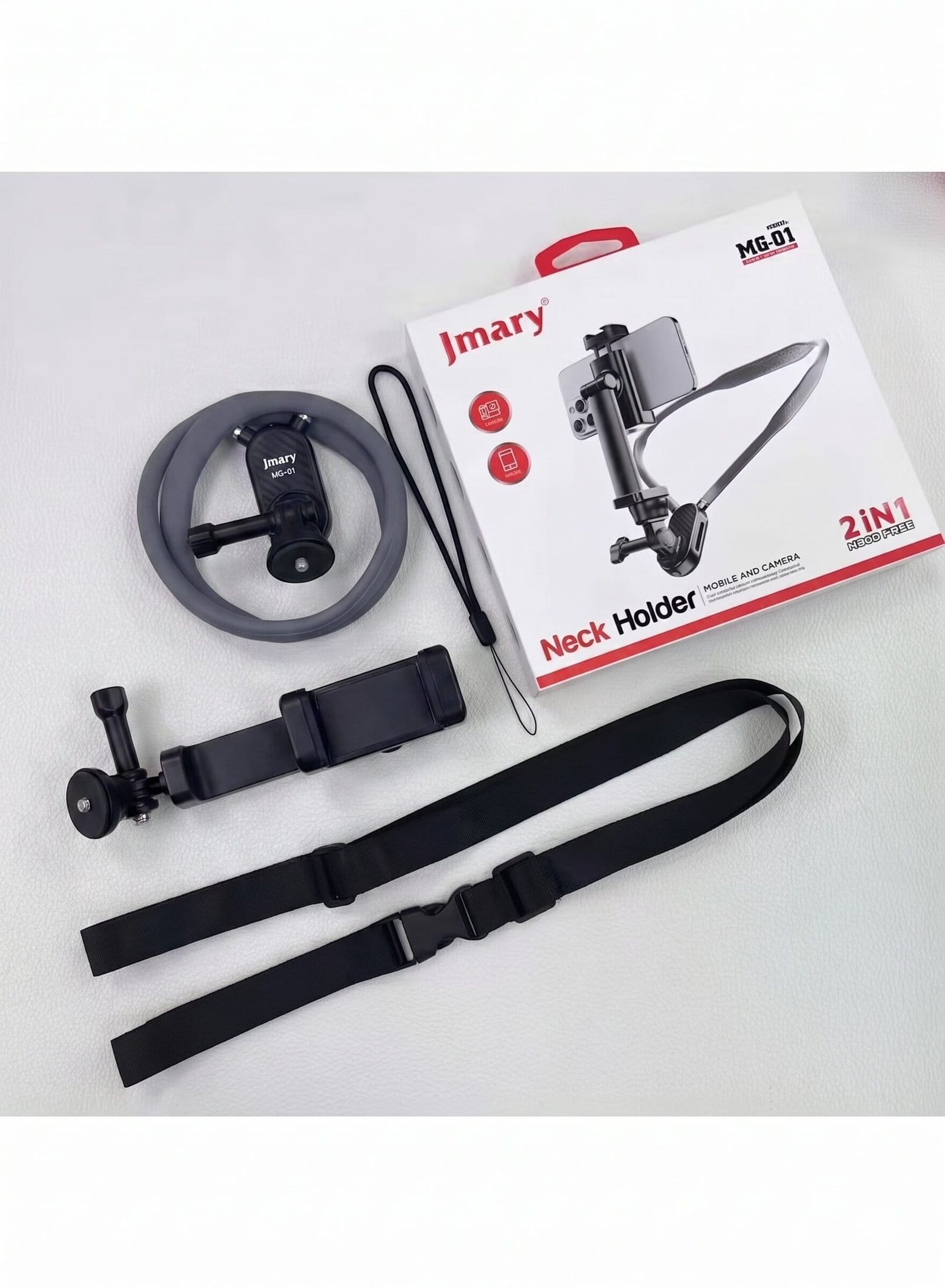 Jmary MG-01 2-in-1 Hand-Free Neck Holder