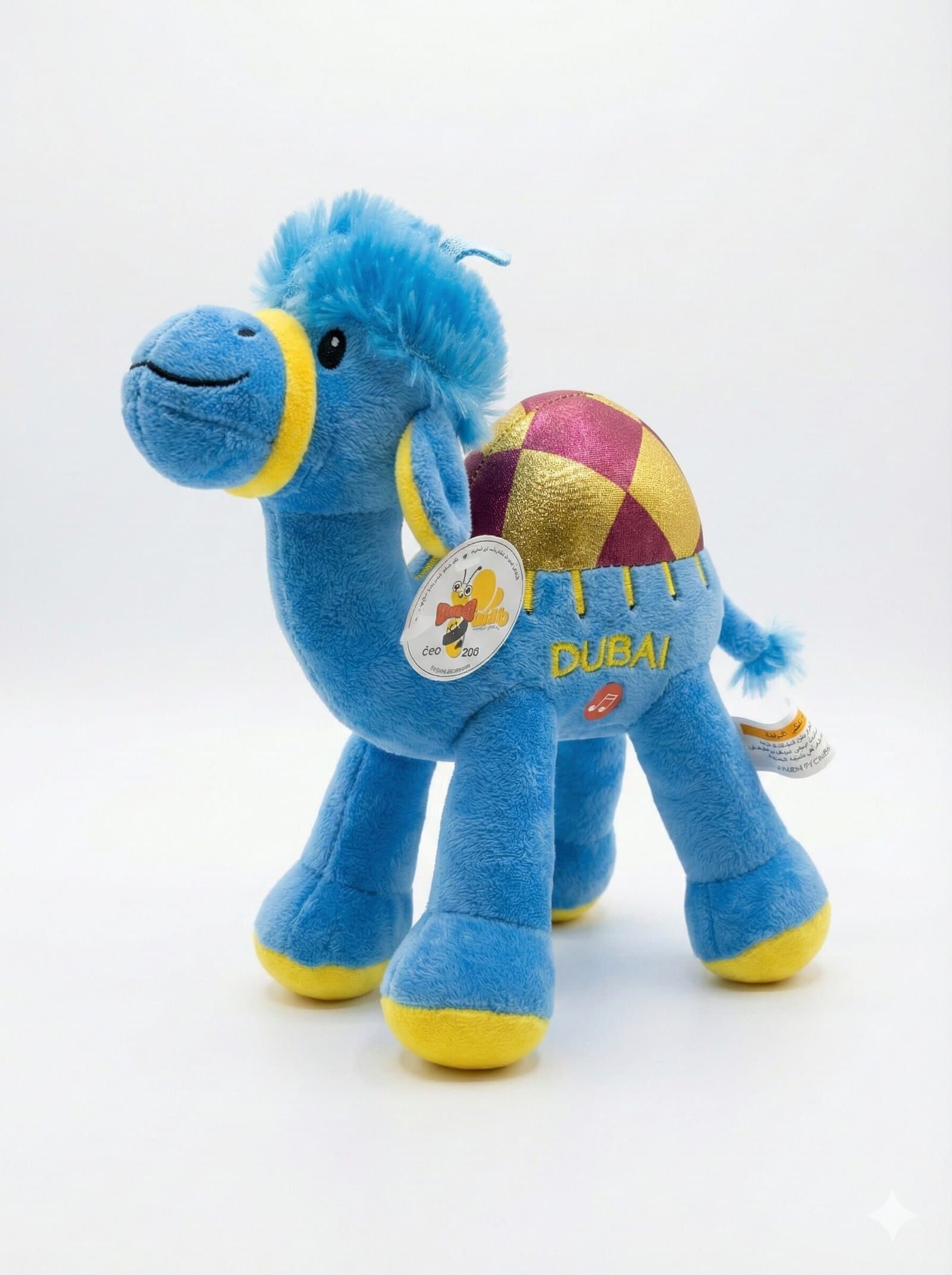 "Azure" Dubai Edition – Musical Blue Plush Camel Souvenir — image 2