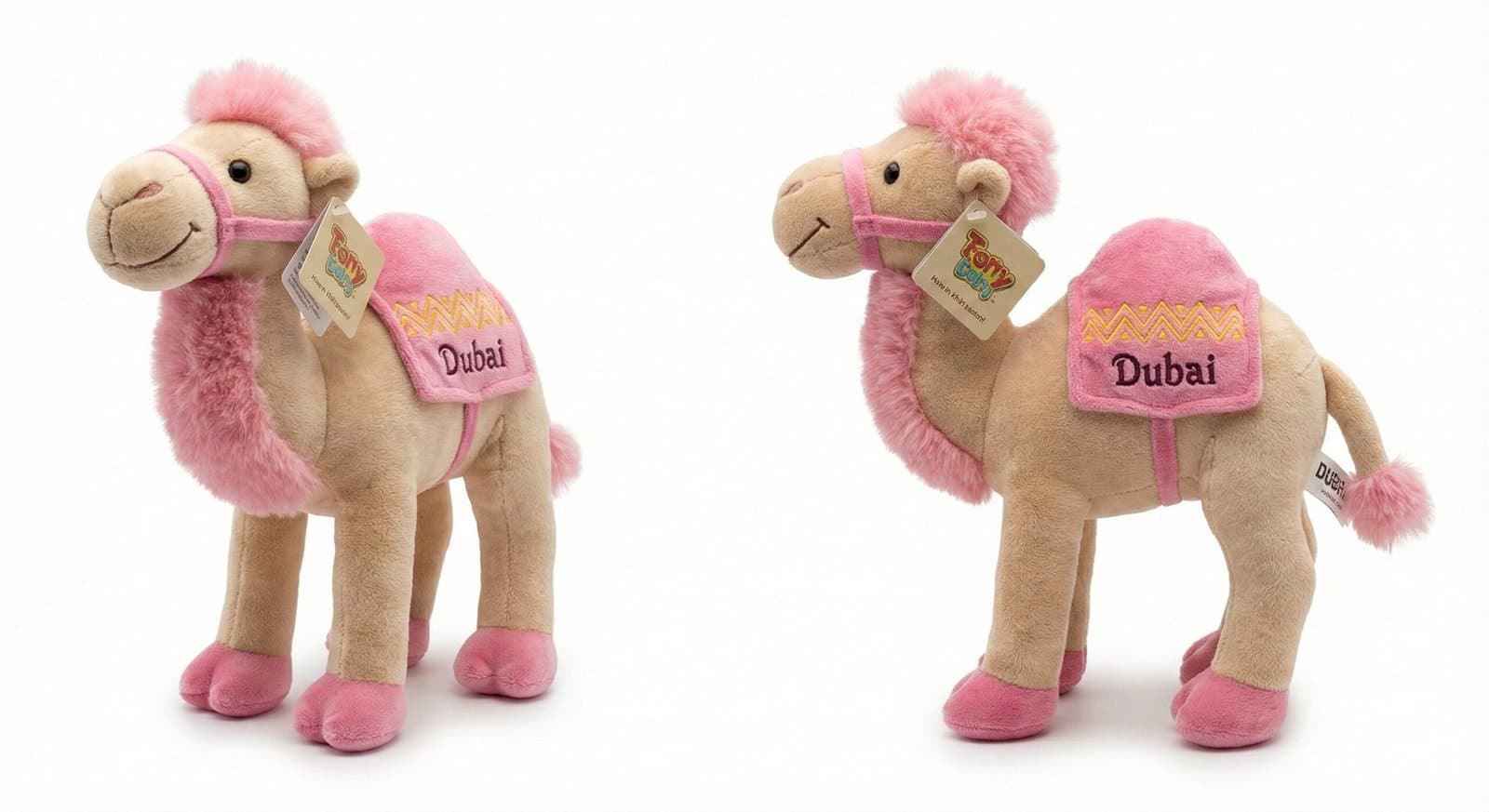 "Tony Camel" Dubai Edition – Premium Pink & Beige Plush Souvenir Toy — image 2