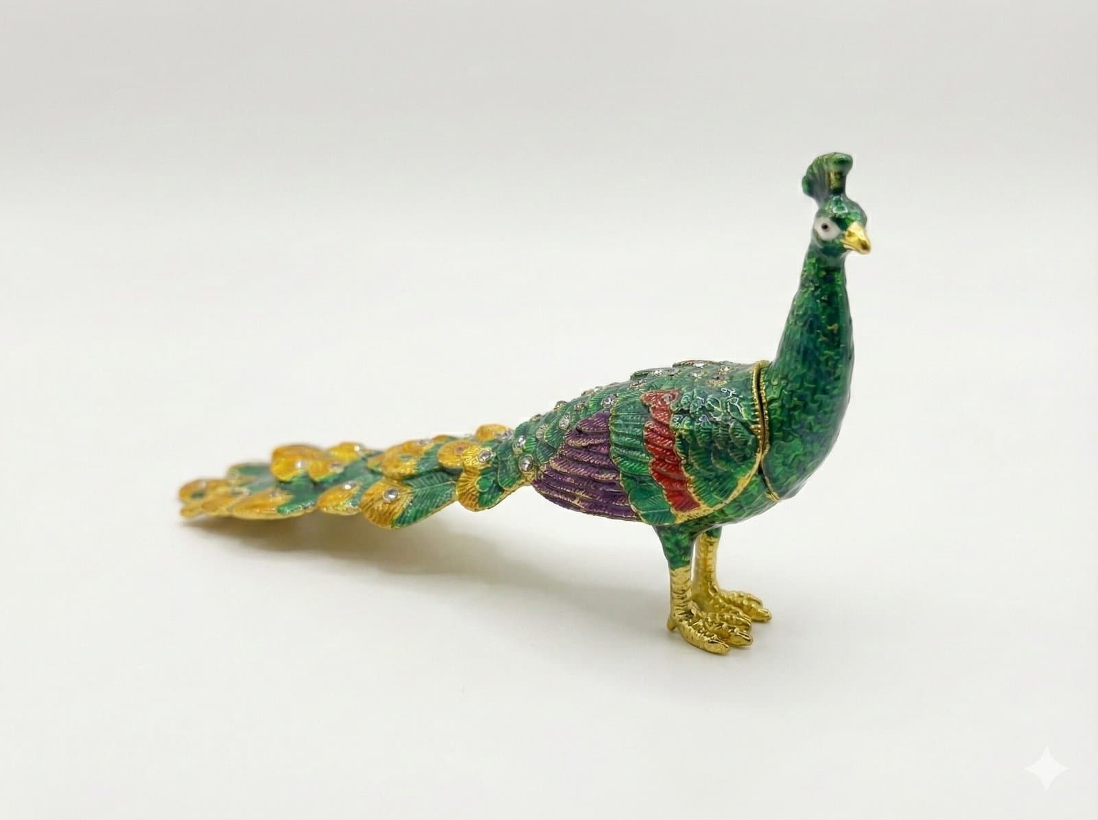 The Majestic Peacock: Jeweled Souvenir & Trinket Box — image 2